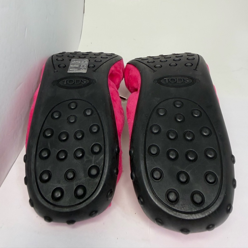 Tod's Gommino Bright Pink Suede Ballet Flat NEW never worn - Picture 16 of 16